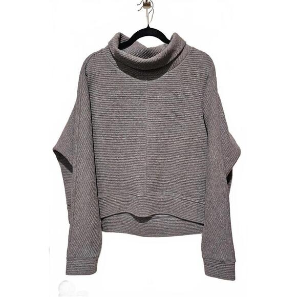 Zella Cozy Cowl Neck Pullover - Size L - Gray - Picture 1 of 4
